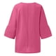 thumbnail image 5 of Tops de Mujer Elegantes Blusas Casuales Camisas de Moda Mangas Recortadas Cuello Redondo Línea de Algodón Camisa Suelta Blusa Odeerbi  ODB154940, 5 of 7