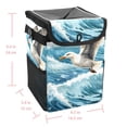 thumbnail image 5 of Seagull Foldable Car Trash Bin with Lid, Leak-proof Mini Trash Can for Car, Hanging Storage Bag Included, 5 of 6