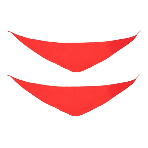 KAKOWELY red scarf kids 2pcs Children Triangle Towel Scarf Classic Red Scarves Red Tie Choker Dancing Prop42.52"X9.84"X0.04"