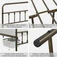 thumbnail image 4 of Yaheetech Classic Iron Platform Bed Frame with High Headboard and Footboard, Queen, Bronze, 4 of 7