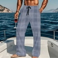 thumbnail image 7 of purcolt Mens Plaid Pajama Pants Drawstring Elastic Waist Lightweight Sleep Pants Lounge Pants Sleepwear PJ Bottoms with Pockets, 7 of 7