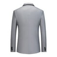 thumbnail image 2 of LoyisViDion Men'S Stylish Casual Patchwork Business Wedding Party Outwear Coat Suit Tops Gray 10(XXL), 2 of 6