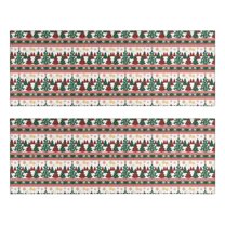 Kitchen Rugs Sets Of 2,Multicolor Christmas Tree Pattern Anti Fatigue Kitchen Mat Rugs Non Slip Washable,Decorative Kitchen Floor Mats for Kitchen,Sink,Laundry,17"X47"