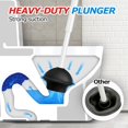 thumbnail image 3 of 2Pack 2 in 1 Toilet Brush and Plunger Set,Clean Gloves, Extended Handle Plunger,Toilet Bowl Brush Plunger Set,Bathroom Cleaning Tools,Toilet Brush Plunger Combo,Cleaning Brush(Cream White), 3 of 6