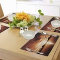 thumbnail image 4 of Ambesonne Bird Place Mats Set of 4, Sunset SeMountain Wings, Standard Size, Brown Yellow, 4 of 6