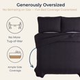 thumbnail image 4 of THD Winston - 3 Piece King Size Quilt Set, Lightweight King Bedspread Coverlet Set (King, Black), 4 of 6