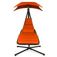 thumbnail image 4 of Gymax Patio Hammock Swing Chair Hanging Chaise w/ Cushion Pillow Canopy Orange, 4 of 9