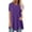Z509 Purple, variant on Landzoo Women'S Tops Solid Color Short Sleeve Crew Neck Shirt Summer Comfortable Women T Shirt Size 4XL Dark Gray
