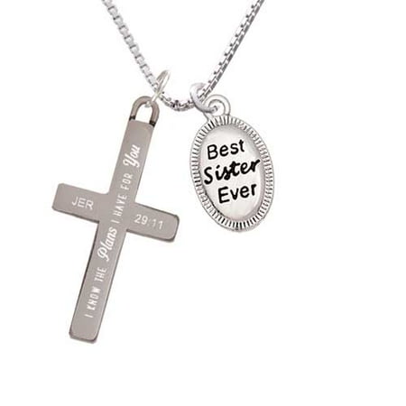 Best Sister Ever Oval - Plans I Have for You - Cross (Best To Have Jewellery)