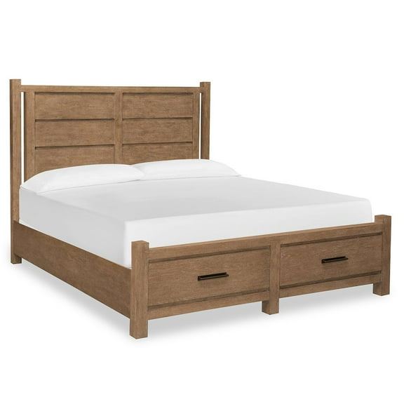 Magnussen Home Plum Creek Sierra Brown Queen Panel Storage Bed