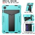 thumbnail image 4 of Allytech SM-X200/X205/SM-X207 Case for Galaxy Tab A8 2022, PC + TPU Protective Typing & Viewing Angle Folio Stand Kidsproof Case for Samsung Galaxy Tab A8 10.5 inch 2022 Released, Aqua+Black, 4 of 5