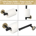thumbnail image 5 of Towel Bar Set Black Gold 5 Pieces Bathroom Hardware Accessory Set Towel Holder Set for Bathroom SUS304 Stainless Steel Bathroom Accessories Set Wall Mounted 15.8 in, 5 of 6