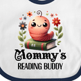 thumbnail image 4 of Inktastic Bookworm Mommys Reading Buddy Girls Baby Bib, 4 of 4
