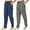Blue/Gray, variant on 2 Pack Mens Flannel Pajamas Pants Plaid Pajama Bottoms Cotton Pj Pants for Men Sleep Loungewear, Red & Grey Plaid, Large
