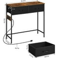 thumbnail image 6 of Industrial Narrow Sofa Table w/Charging Station,Small Console Table for Entryway, 6 of 13