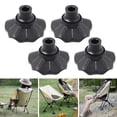 thumbnail image 3 of Hobeauty Anti-sinking Chair Foot Cover 4pcs Chair Leg Protective Covers Non-slip Pom Plastic Chair Leg Protector for Floor Lawn Camping Folding Chair Foot Caps, 3 of 8