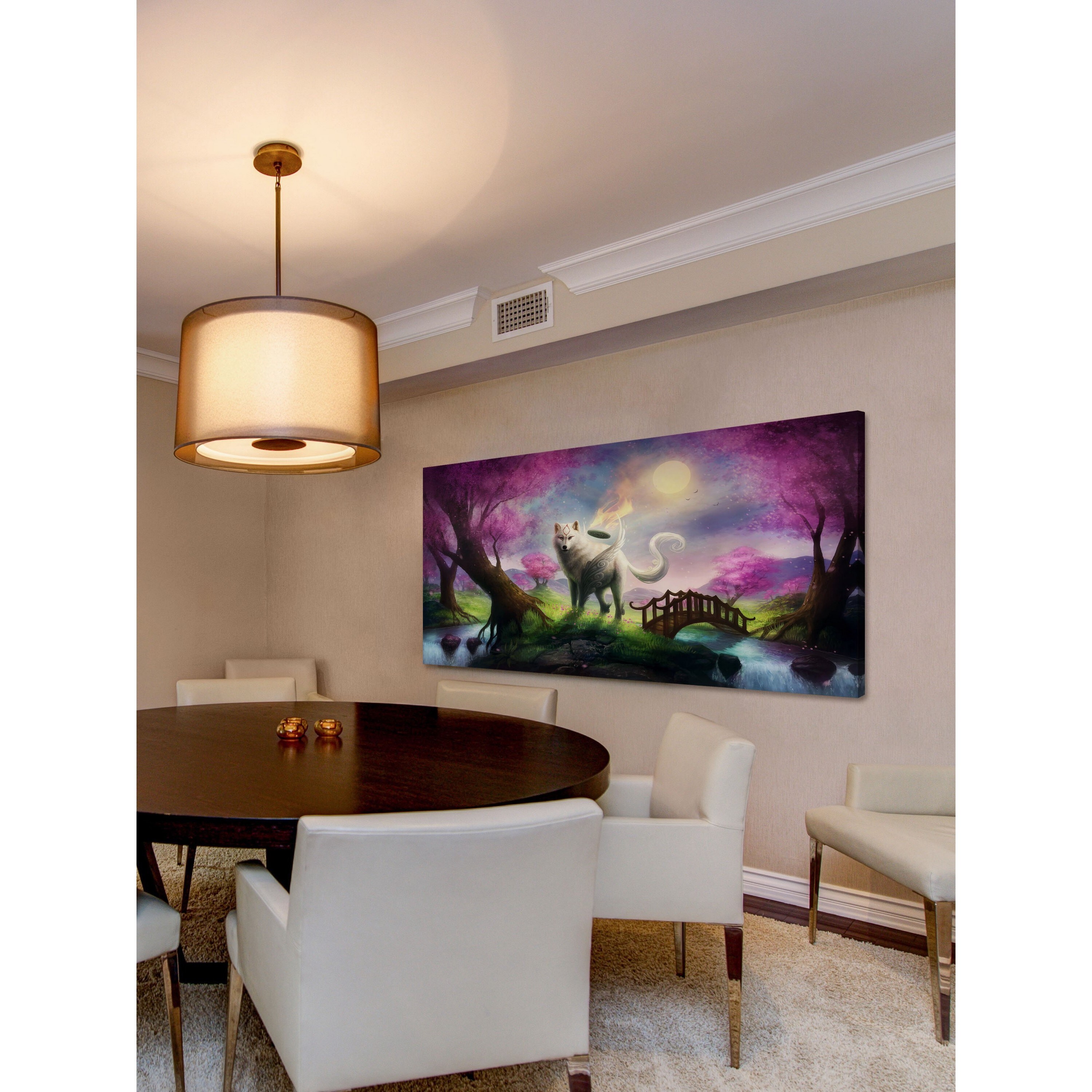 MARMONT HILL  - Okami Painting Print on Canvas - Multi-Color 36 x 18