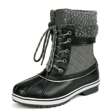 

Women‘s Mid Calf Outdoor Boots Waterproof Winter Boots RIVER_3 GREY Size 9