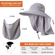 REDESS Nylon UPF 50+Fishing Hat for Men and Women-Khaki