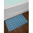 thumbnail image 2 of Floral Bath Mat, Doodle Flowers Bohemian Spring Bloom Spring Season, Plush Bathroom Decor Mat with Non Slip Backing, 29.5" X 17.5", Blue Blue, by Ambesonne, 2 of 2