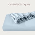thumbnail image 3 of Bare Home 100% Organic Cotton Fitted Sheet - Percale Weave  - Twin XL, Winter Blue, 3 of 10