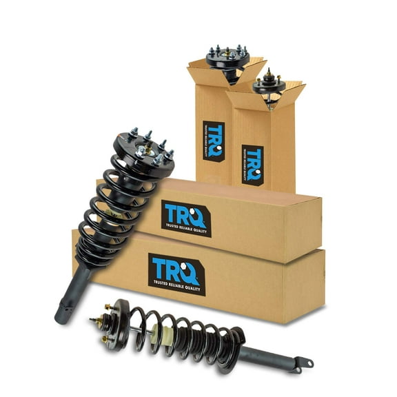 TRQ Complete Loaded Shock Strut Spring Assembly Kit 4pc for 08-12 Honda Accord SCA57247