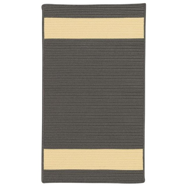 Colonial Mills Rug AR45R084X108S Aurora Rectangle Braided Area Rug Grey Yellow - 7 x 9 ft.