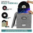 thumbnail image 3 of Vinyl Record Storage Box with Lid and Handles, LP Record Organizer, Stylish Home Decor, Protective Album Holder, 3 of 5