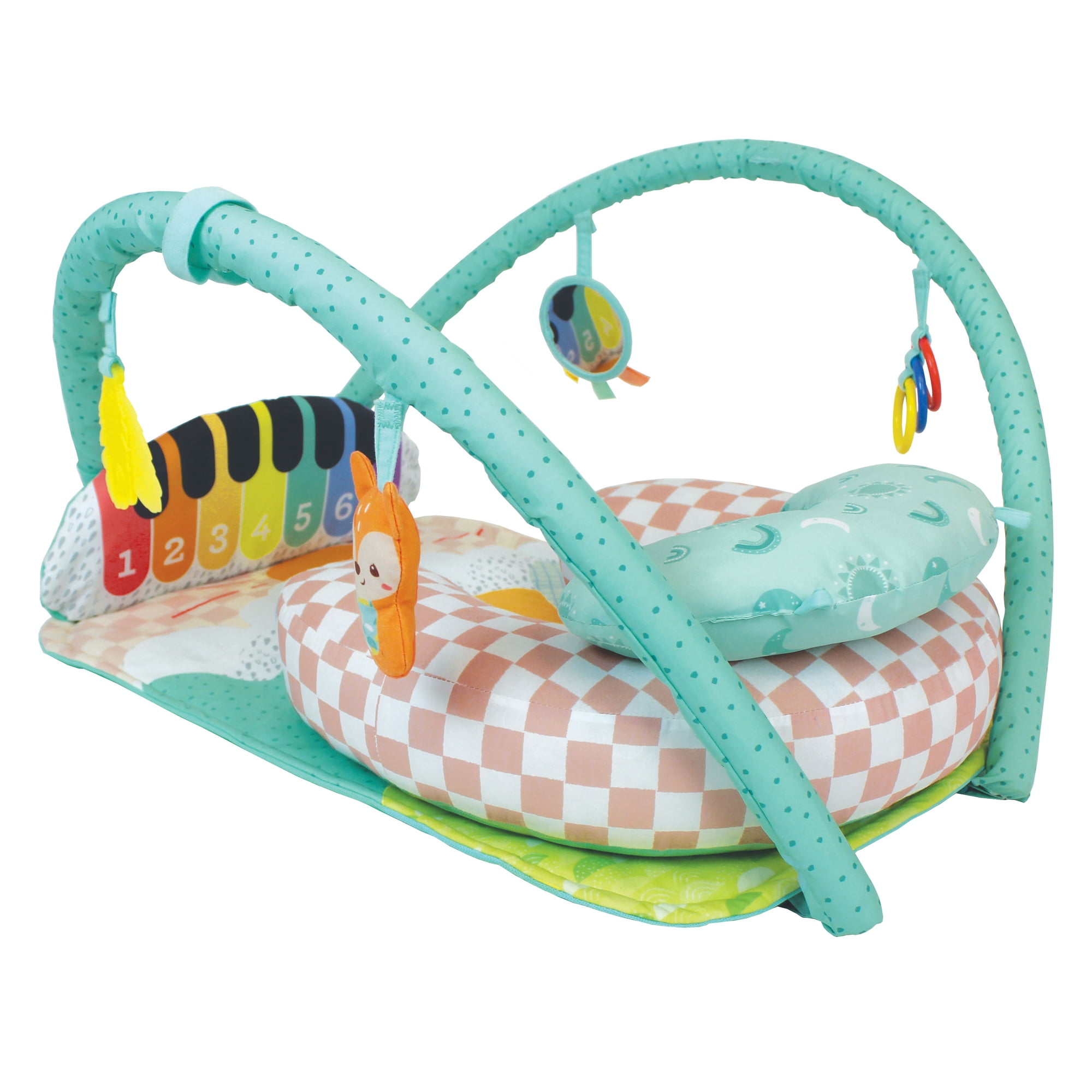 Infantino Kick 'n Keys 7-in-1 Musical Piano Activity Gym, for Babies 6-12 Months, Multicolor