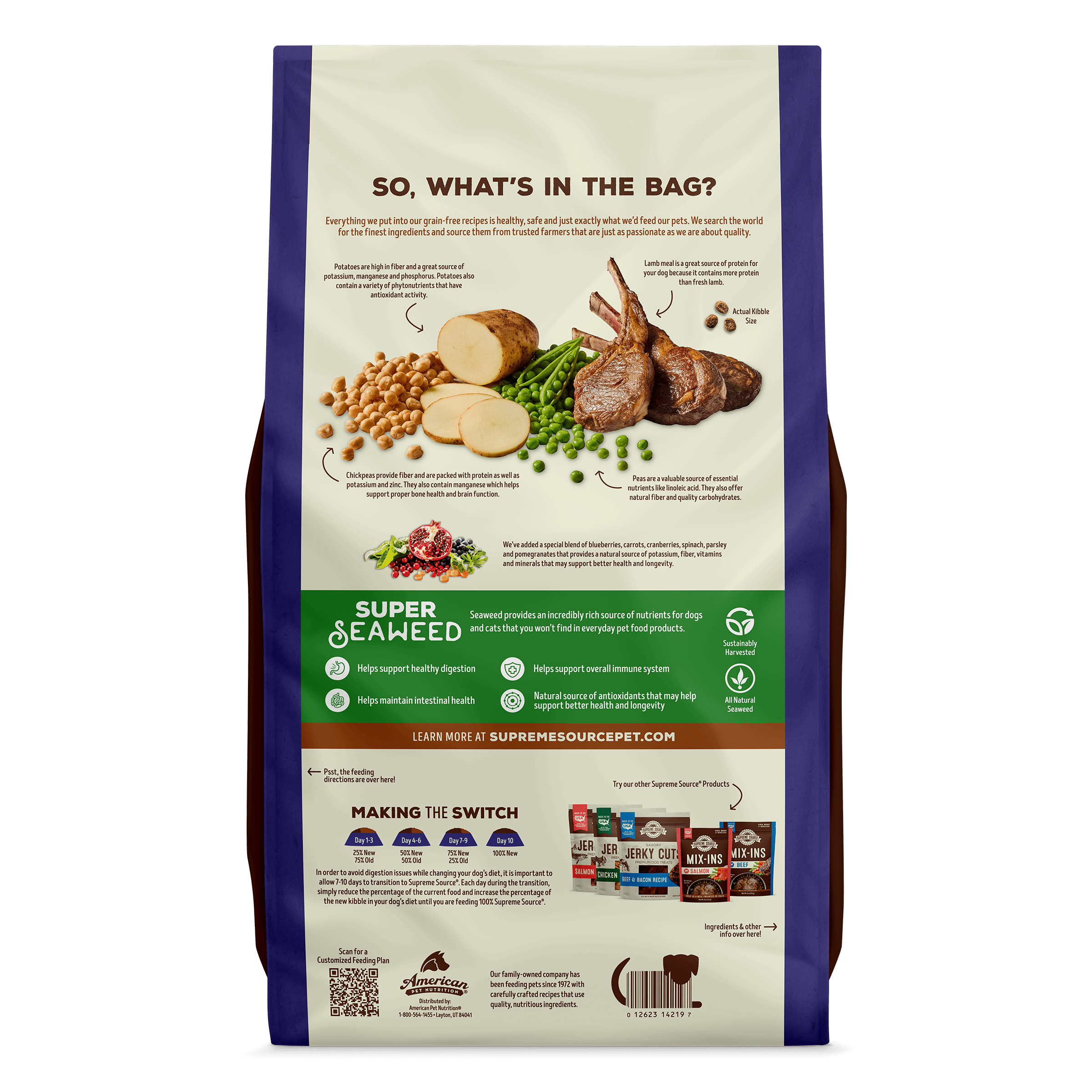 Supreme Source Grain-Free Lamb Meal & Potato Recipe Dry Dog Food, 22lb Bag