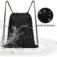 thumbnail image 6 of Drawstring Backpack Water Resistant String Bag Sports Sackpack Gym Sack with Side Pocket for Men Women, 6 of 6