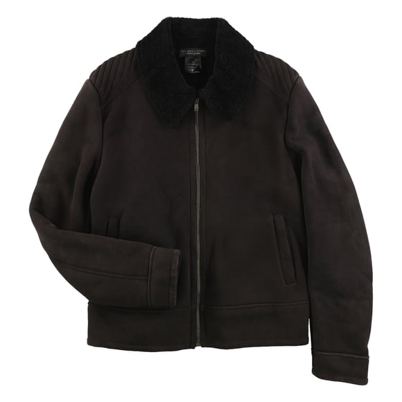 Chaqueta de piel de cordero para hombre The Men's Store marrón grande
