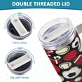 thumbnail image 5 of SKYSONIC 40oz Ball Tumbler With Lid And Straw Travel Coffee Mug Stainless Steel Insulated Thermal Tumblers Cup, 5 of 7