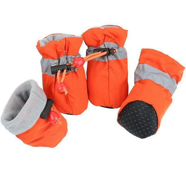 4 unids/set zapatos impermeables para perros botas antideslizantes para la lluvia y la nieve calzado grueso cálido para gatos pequeños calcetines para perros botines suministros para mascotas