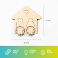 thumbnail image 4 of Inicio Llavero de pared de madera - Ideas originales de regalos para parejas para San Valentín, boda, aniversario, Navidad, 4 of 5