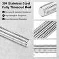 thumbnail image 2 of Uxcell 2-Pack Fully Threaded Rod, M12x200mm 304 Stainless Steel Right Hand Thread Bar Studs Metric Threaded Screw, 2 of 7