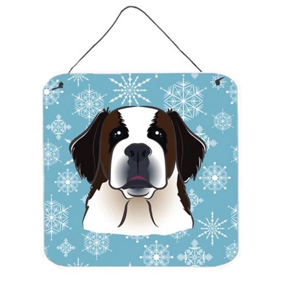 Carolines Treasures BB1680DS66 Snowflake Saint Bernard Wall and Door Hanging Prints