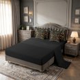 thumbnail image 3 of meiyoeat Boho Floral 7-Piece Twin Bedding For Girls,Whimsical Wildflower Bedding Comforter Set,Multicolor Black,Black Reversible, 3 of 7