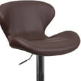 thumbnail image 6 of Flash Furniture Contemporary Brown Vinyl Adjustable Height Barstool with Curved Back and Chrome Base, 6 of 11