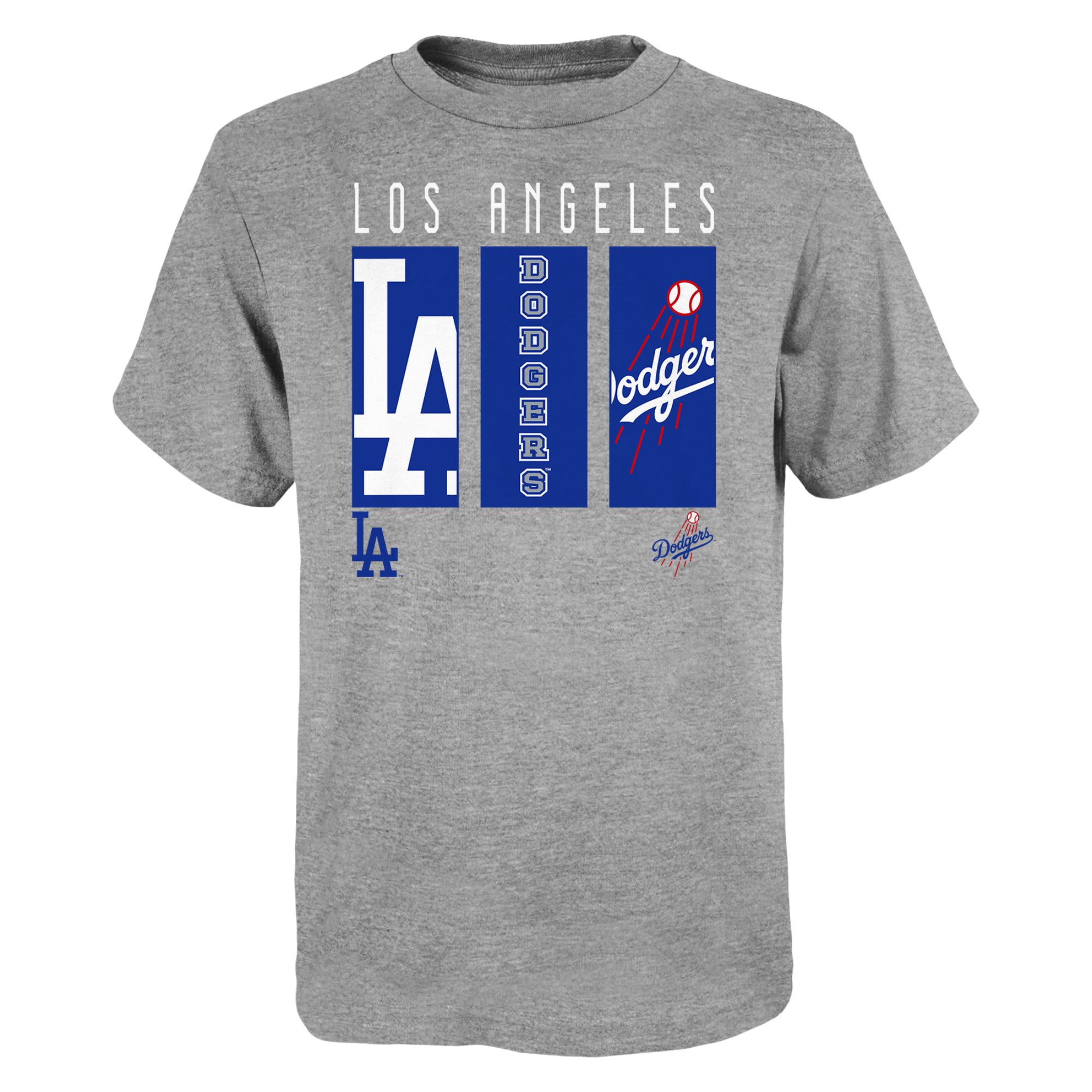 Youth Gray Los Angeles Dodgers Logo TShirt
