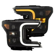 Anzo 111398 Black Switchback Projector Headlights for 2018-2019 Ford F-150