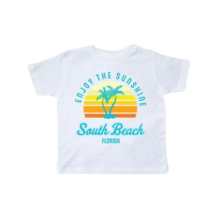 

Inktastic Summer Enjoy the Sunshine South Beach Florida in Blue Gift Toddler Boy or Toddler Girl T-Shirt