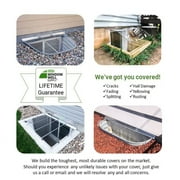 Sloped Heavy-Duty Medium Window Well Cover (84W x 26L)