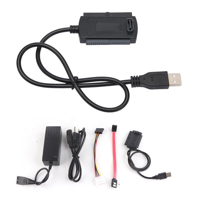 Kit de adaptador de disco duro 3 usos enchufe estadounidense 100-240 V Plug and Play transmisión de alta velocidad de 480 Mbps adaptador USB 20 a IDE para oficina ANGGREK Otros