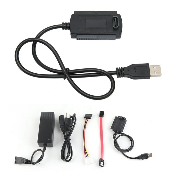 Adaptador USB 20 a IDE Convertidor de adaptador de disco duro Fácil de conectar Transmisión de alta velocidad de 480 Mbps Enchufe de EE UU Entrada de CA de 100-240 V 90 ANGGREK Otros