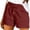 *Wine, variant on VBVC Women's Drawstring Elastic Waist Shorts,Straight Leg Breathable Shorts For Women,Ladies Summer Casual Comfy Hiking Shorts with Pockets,Army Green,S-2XL