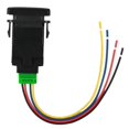 thumbnail image 2 of Riwesomey Interruptor de botón pulsador de 4 polos de 12 V para con luz indicadora de fondo LED Automoción decorativa y accesorios Riwesomey VI002930-00, 2 of 6