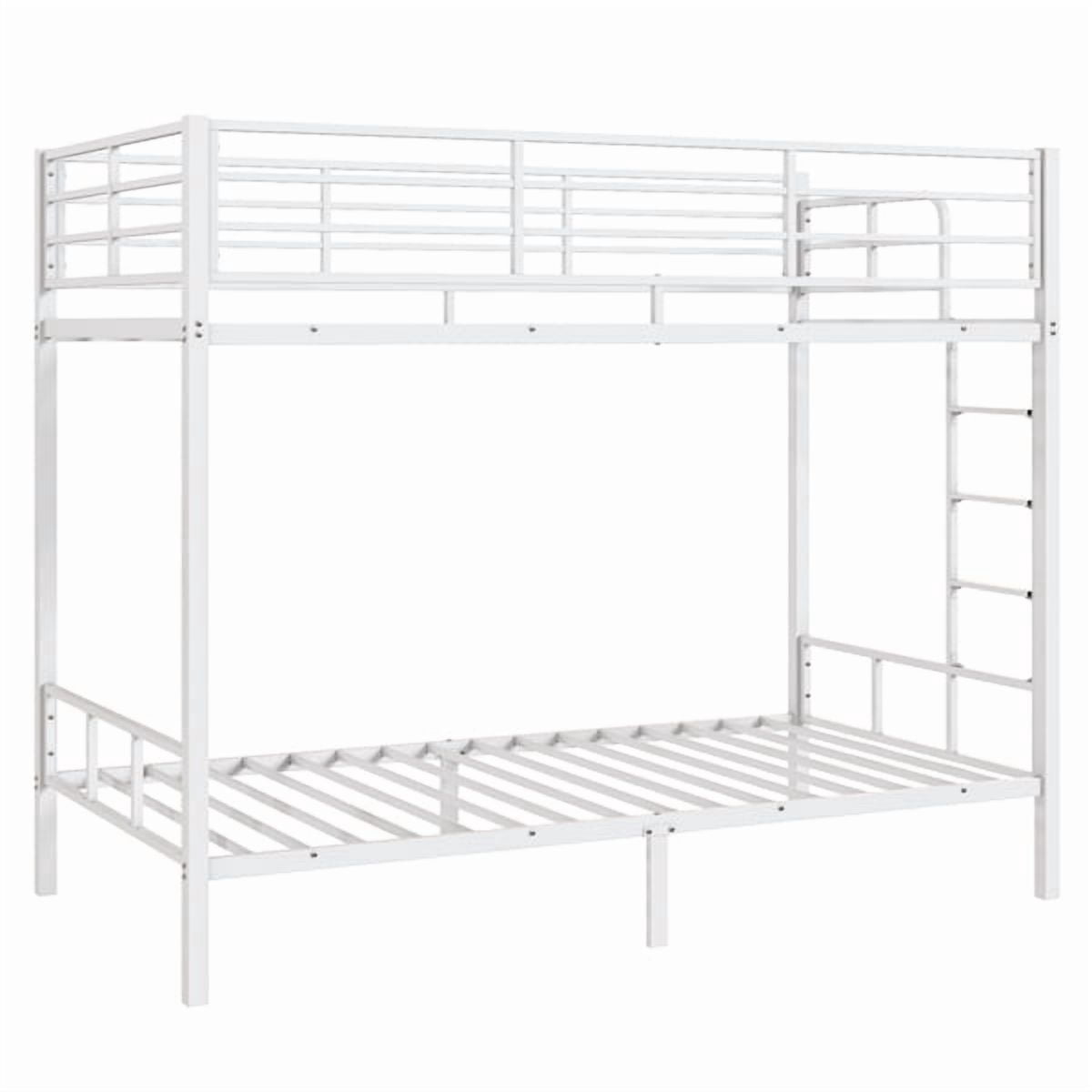 Alvantor Heavy Duty Twin Metal Bunk Bed With Safety Guard Rails & Ladder