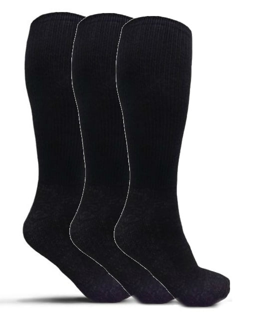 US Military Men's Anti Microbial Boot Socks Calf Length USA Made, Black