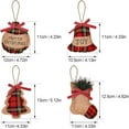 thumbnail image 2 of Dalrosia 8PCS Rustic Christmas Tree Ornaments for Christmas Tree,Burlap Christmas Ornaments with Trendy Red and Green Plaid Tartan for Holiday Party Decor, 2 of 7